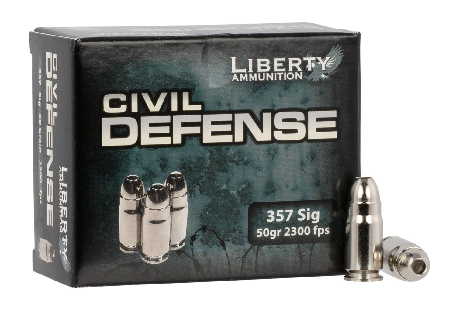 Liberty LACD357SIG053 Civil Defense 357Sig 50gr Lead Free Fragmenting Hollow Point 20 Per Box/50 Case Centerfire, Handgun Ammunition