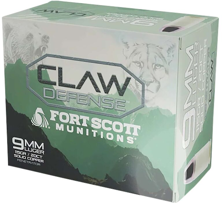 FORT SCOTT MUNITIONS LEAD FREE CLAW DEFENSE 9MM 115GR FNP 20RD ( 25 ...