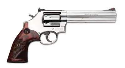 Smith & Wesson 150712 686 Plus Deluxe Single/Double 357 Magnum 6" 7 rd Wood Grip Stainless Steel
