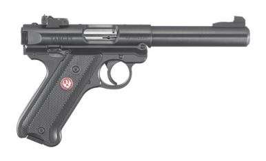 Ruger 40101 Mark IV Target 22 LR 5.50" 10+1 Blued Frame Blued Steel Slide Black Checkered Polymer Grip