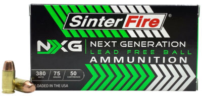 SinterFire Inc SF38075NXG Next Generation (NXG)  380ACP 75gr Lead Free Ball 50 Per Box/20 Case